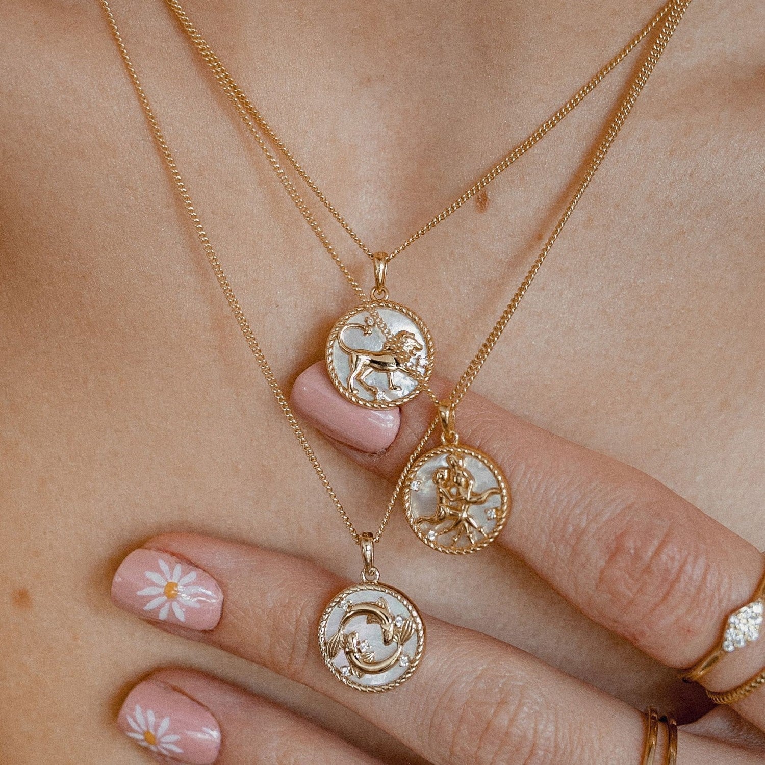 Zodiac Charm Pendant Necklace Stella Harte