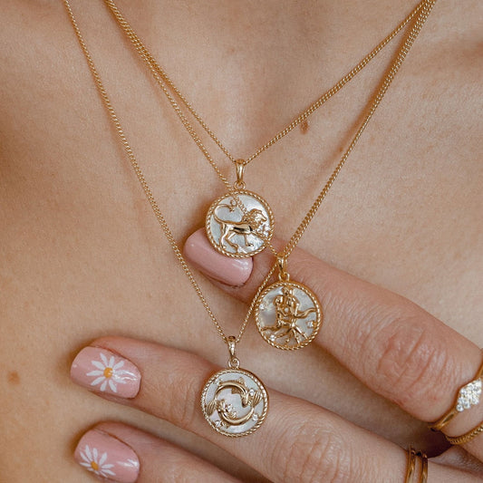 Zodiac Charm Pendant Necklace