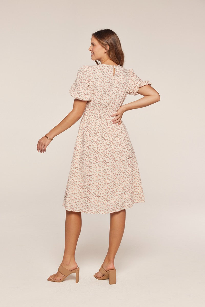 Smocked Waist Print Dress