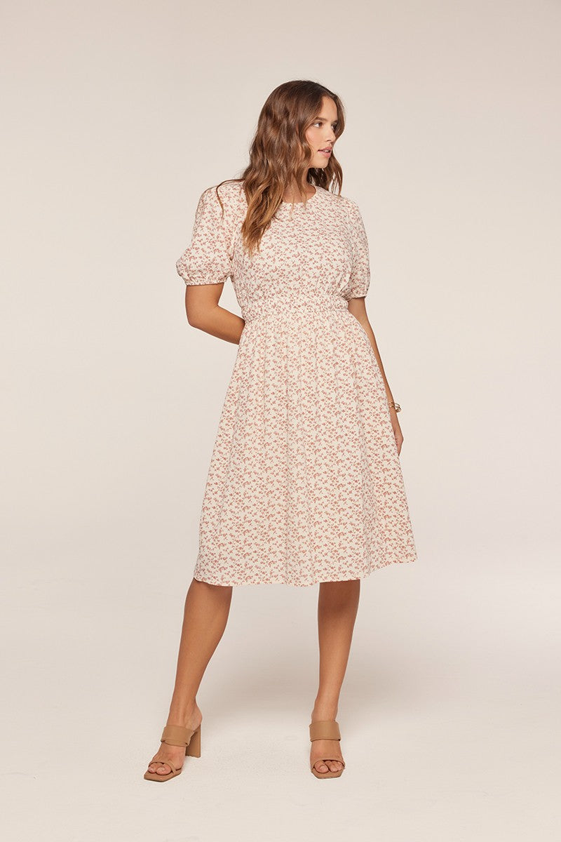 Smocked Waist Print Dress
