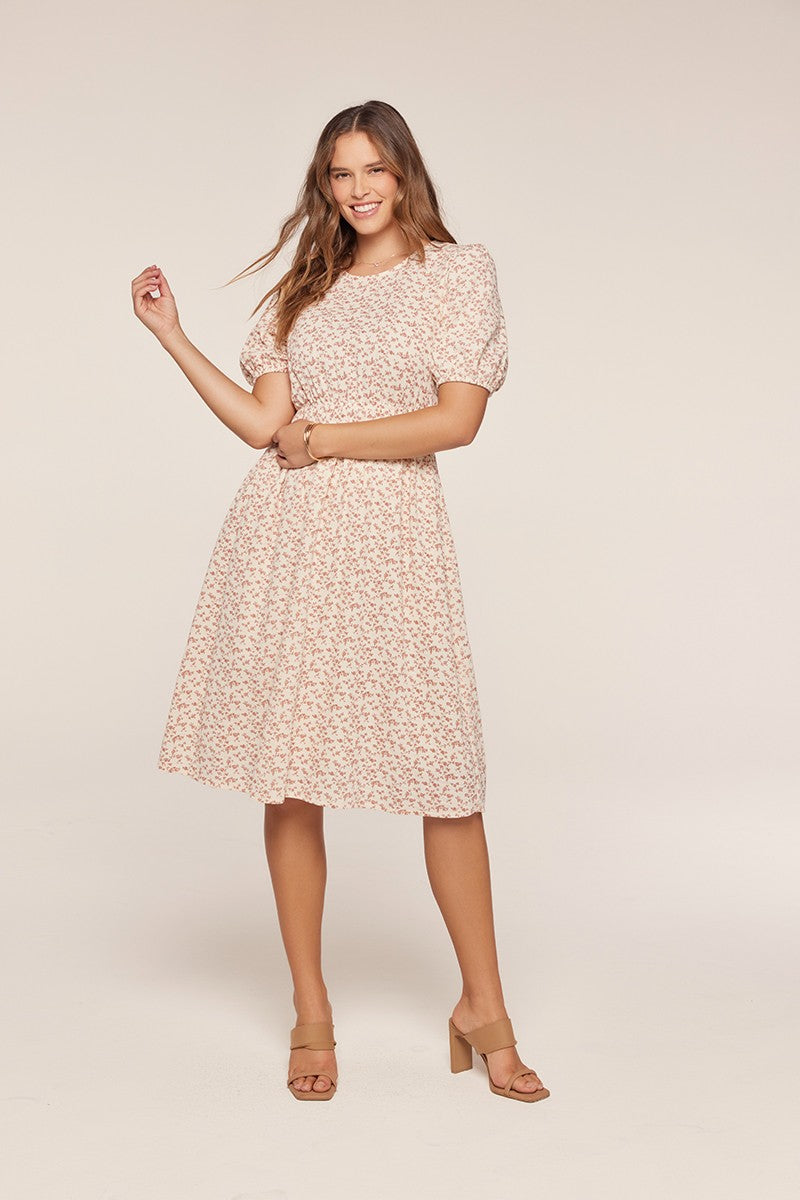 Smocked Waist Print Dress