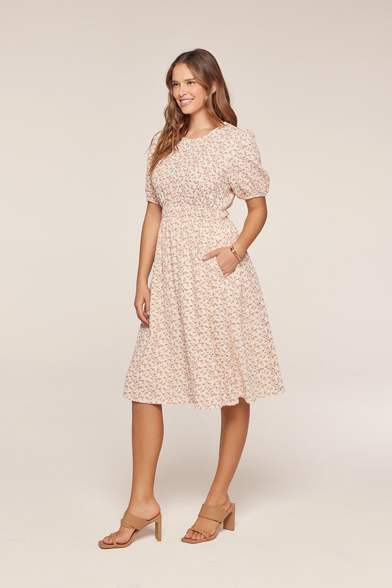 Smocked Waist Print Dress