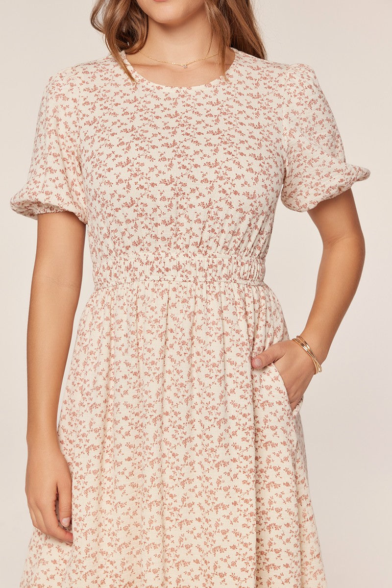 Smocked Waist Print Dress