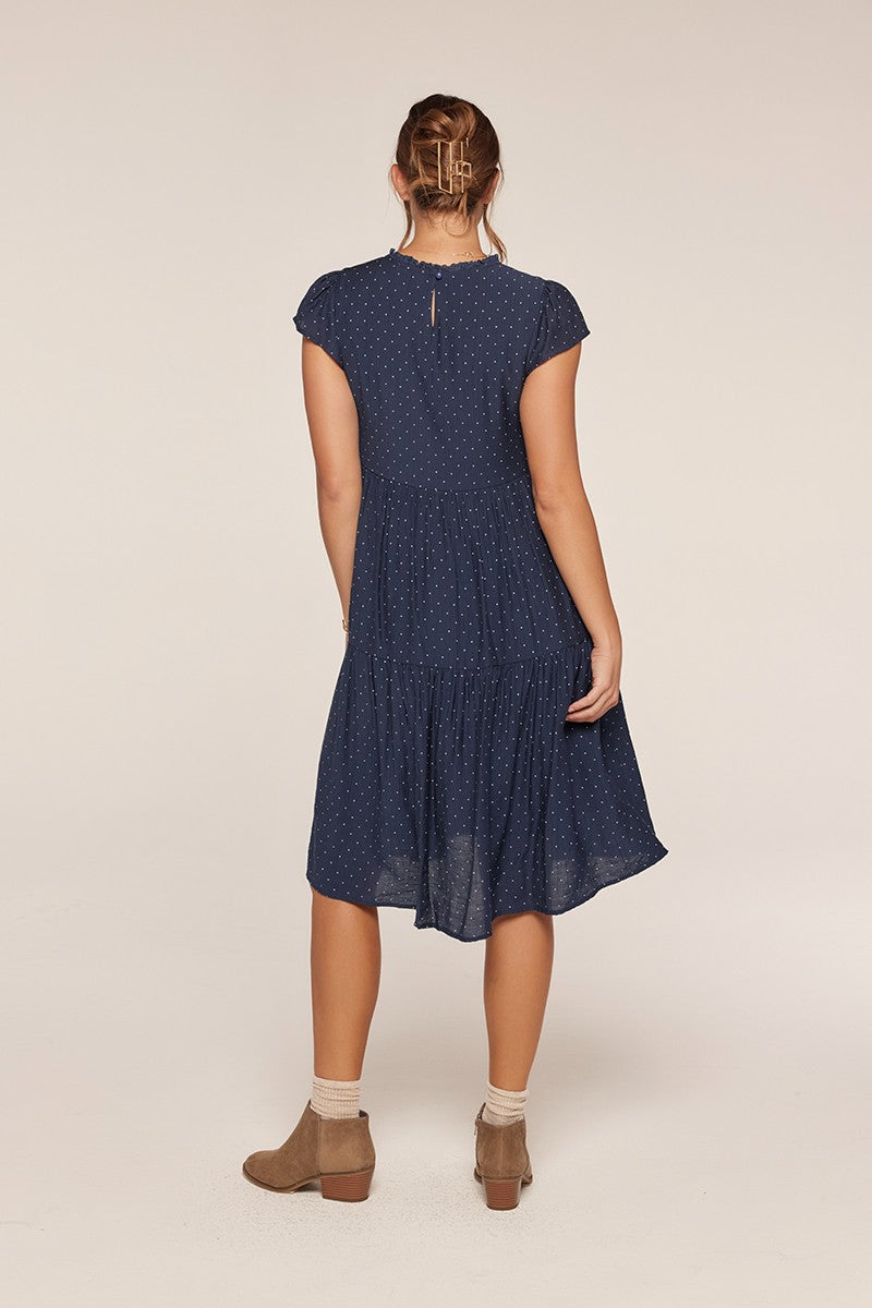 Navy Short Sleeve Dress
