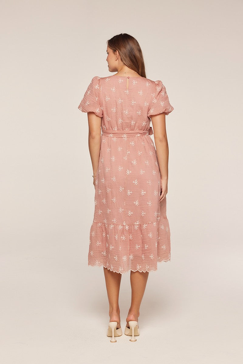 Embroidered Chiffon Dress