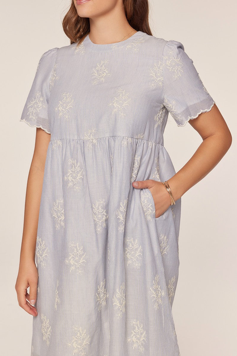 Gingham Embroidery Dress