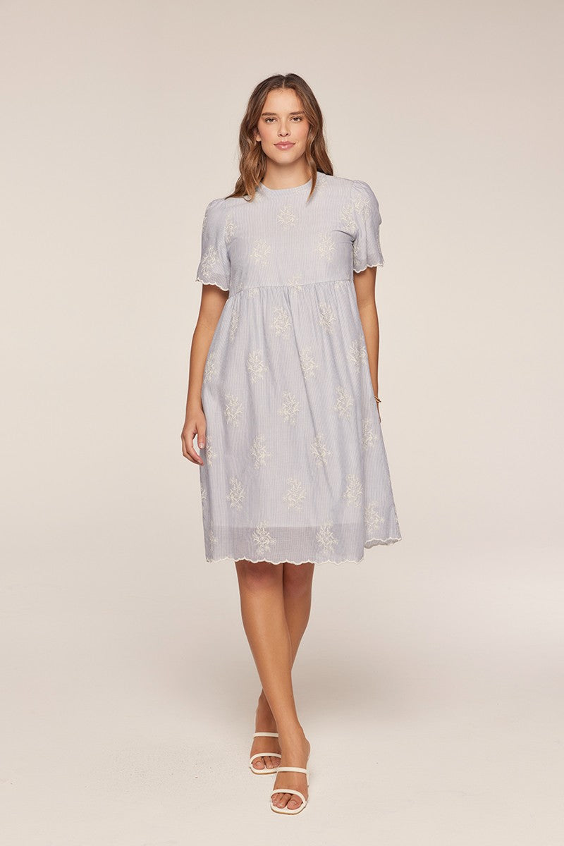 Gingham Embroidery Dress
