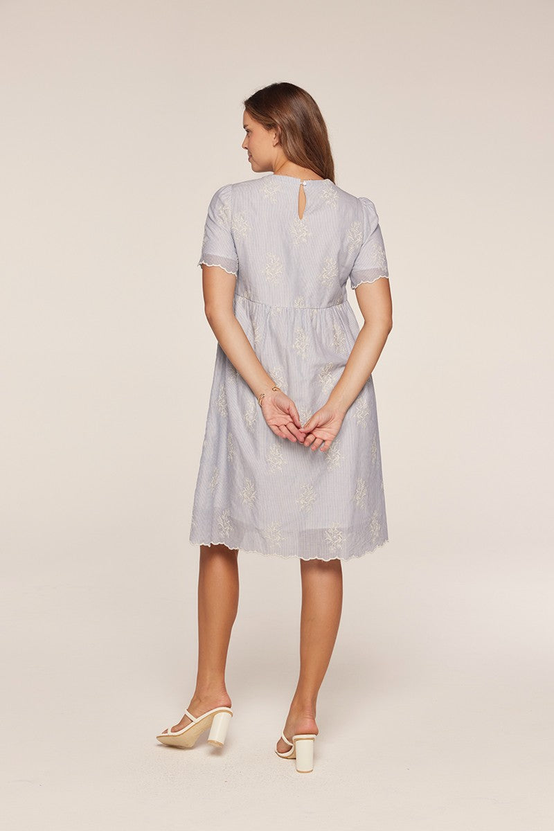 Gingham Embroidery Dress