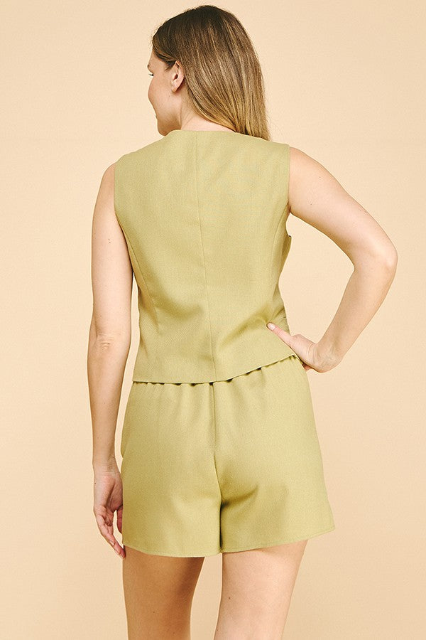 Linen Tailored Vest