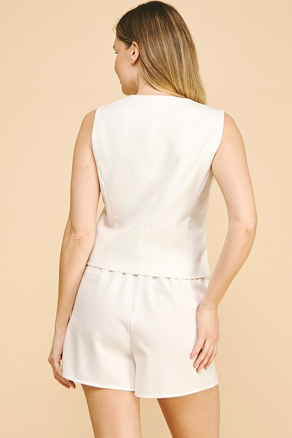 Linen Tailored Vest