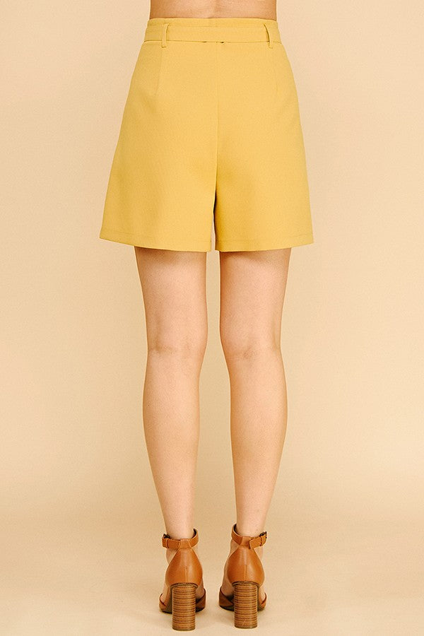 Twill Belted Bermuda Shorts