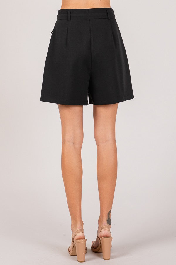 Twill Belted Bermuda Shorts