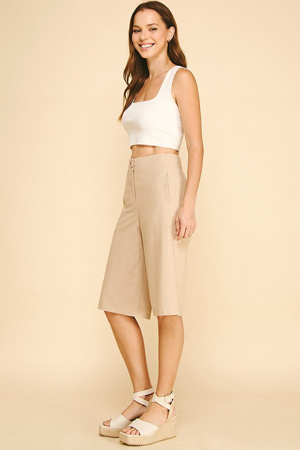 Linen Riviera Capri Bermuda Shorts