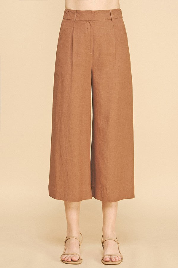Lawn Cropped Wide Leg Trousers