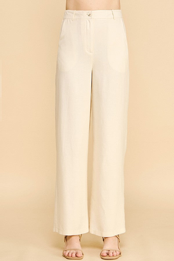 Lawn High Waist Straight Leg Tailored Trousers
