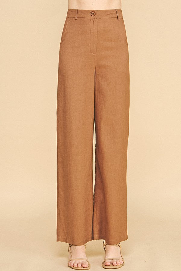 Lawn High Waist Straight Leg Tailored Trousers