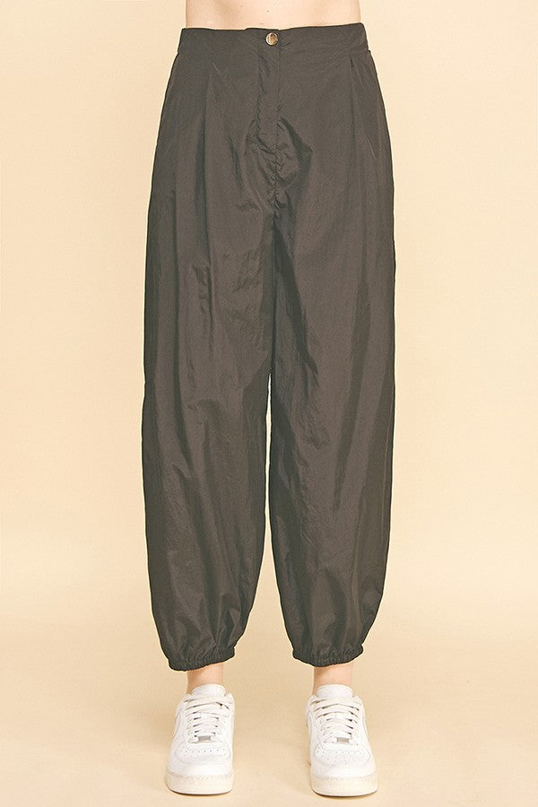 Crinkle Nylon Oversized Technical Joggers Pants