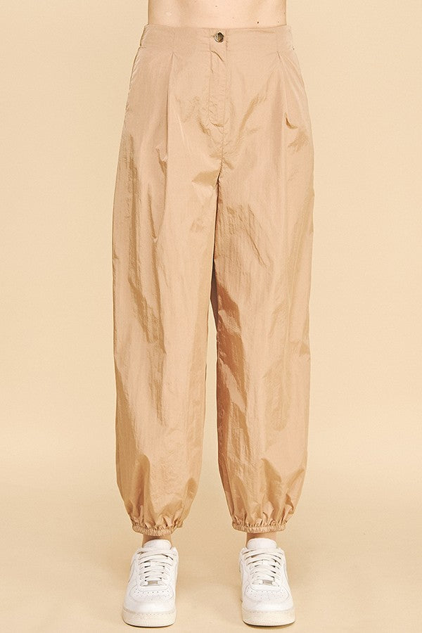 Crinkle Nylon Oversized Technical Joggers Pants