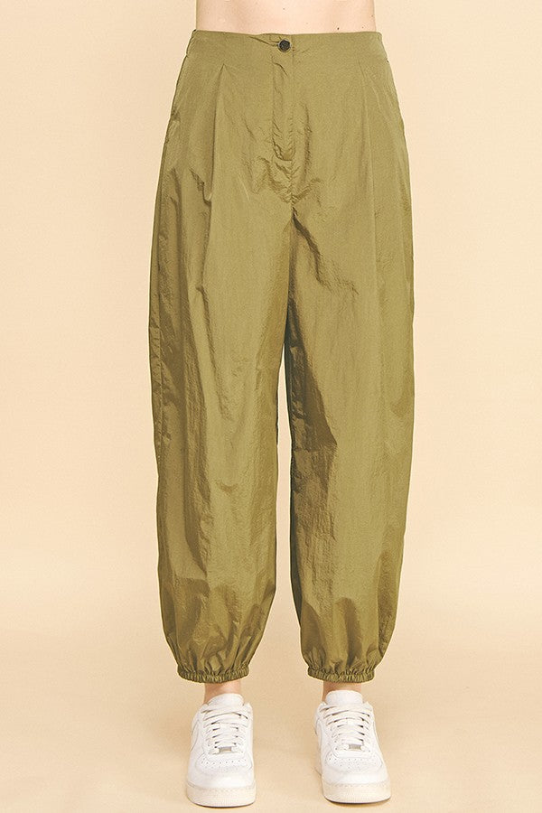 Crinkle Nylon Oversized Technical Joggers Pants