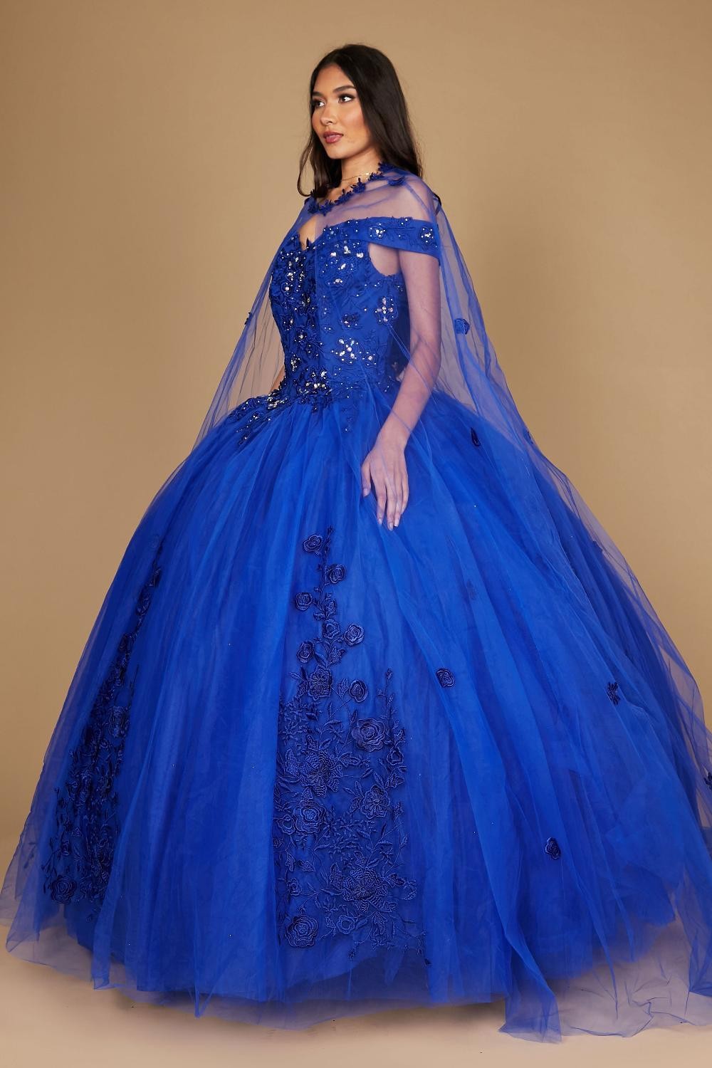 Long Off Shoulder Quinceanera Ball Gown