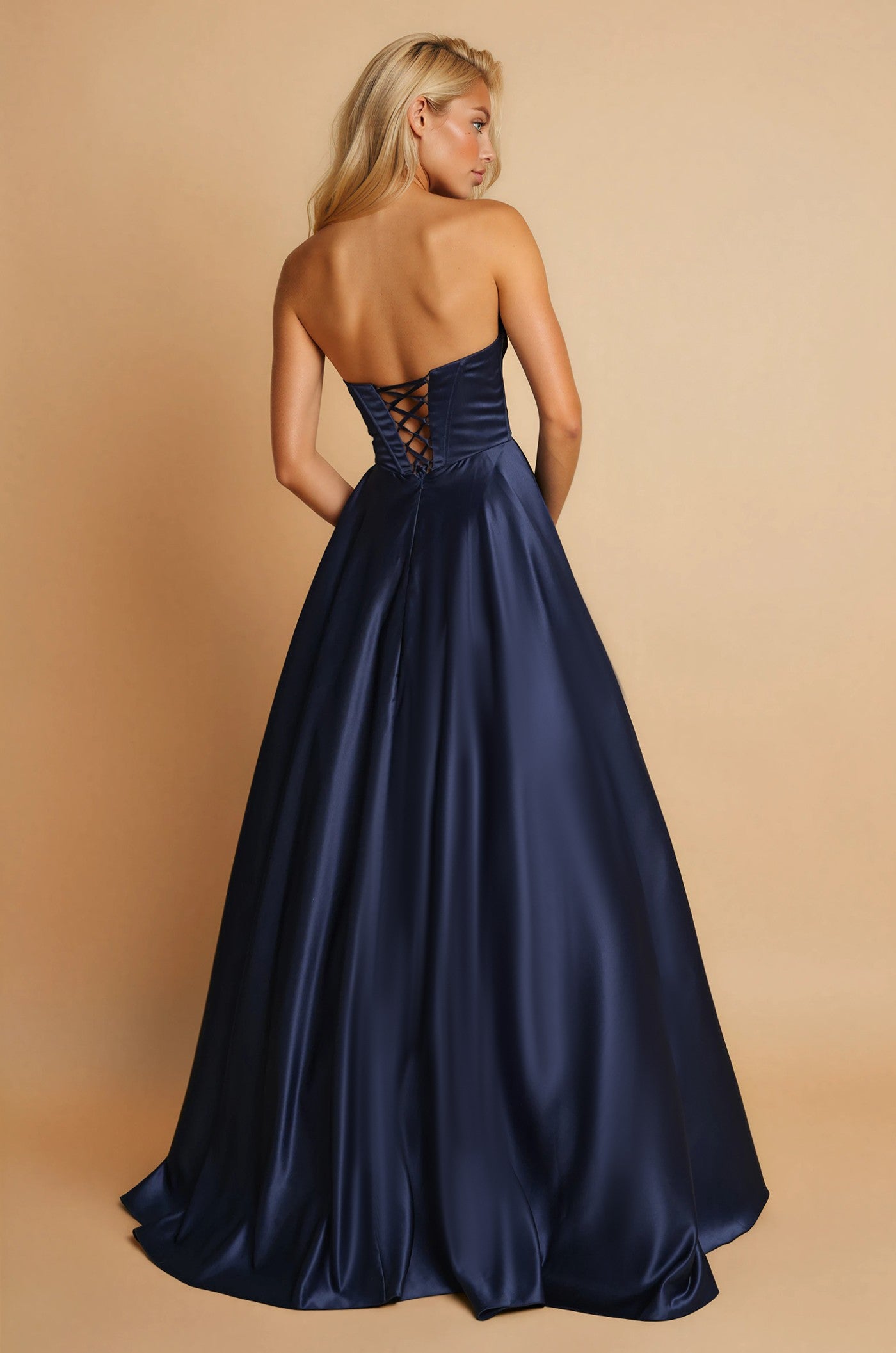 Long Corset Prom Formal Ball Gown