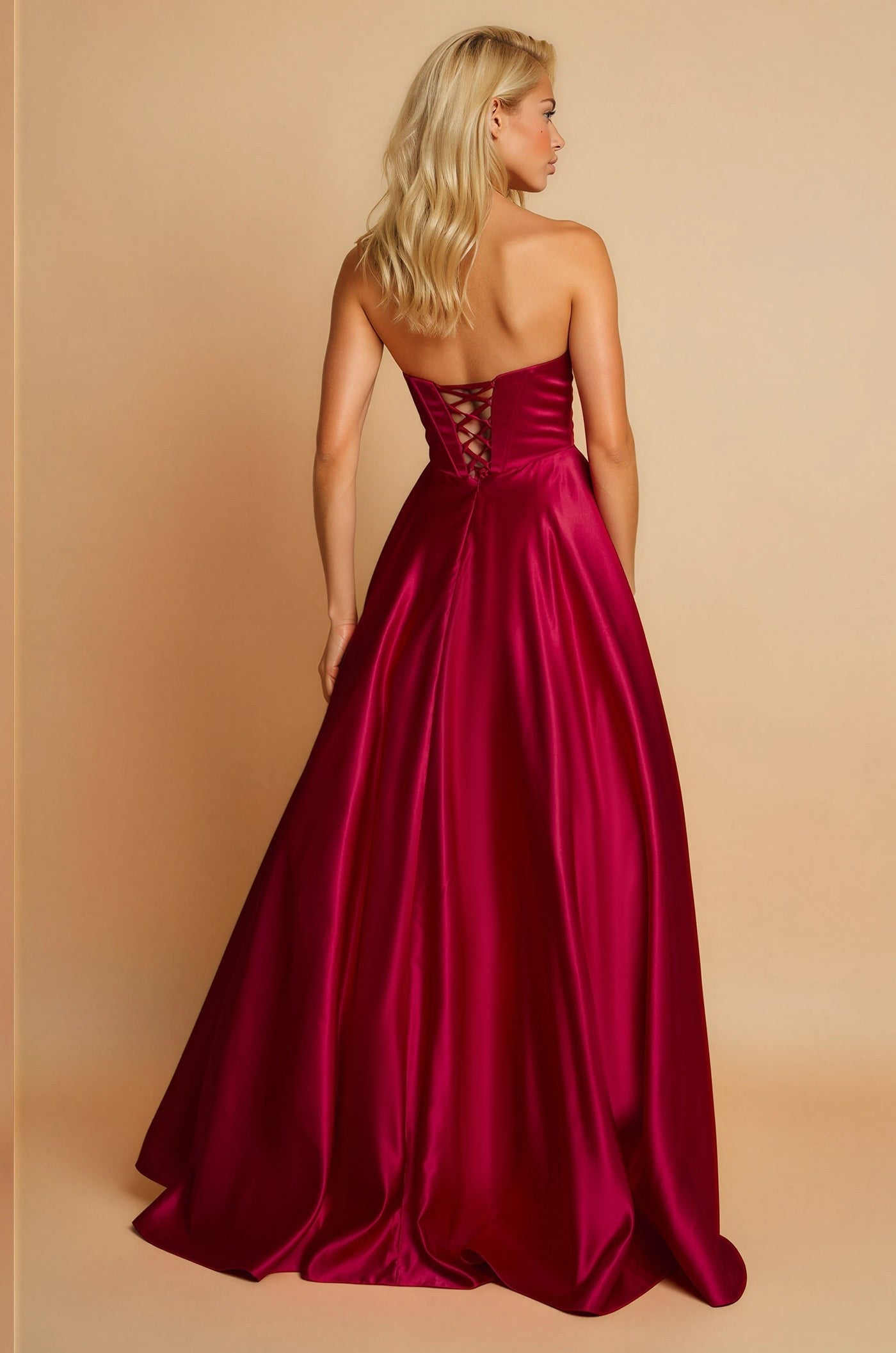 Long Corset Prom Formal Ball Gown