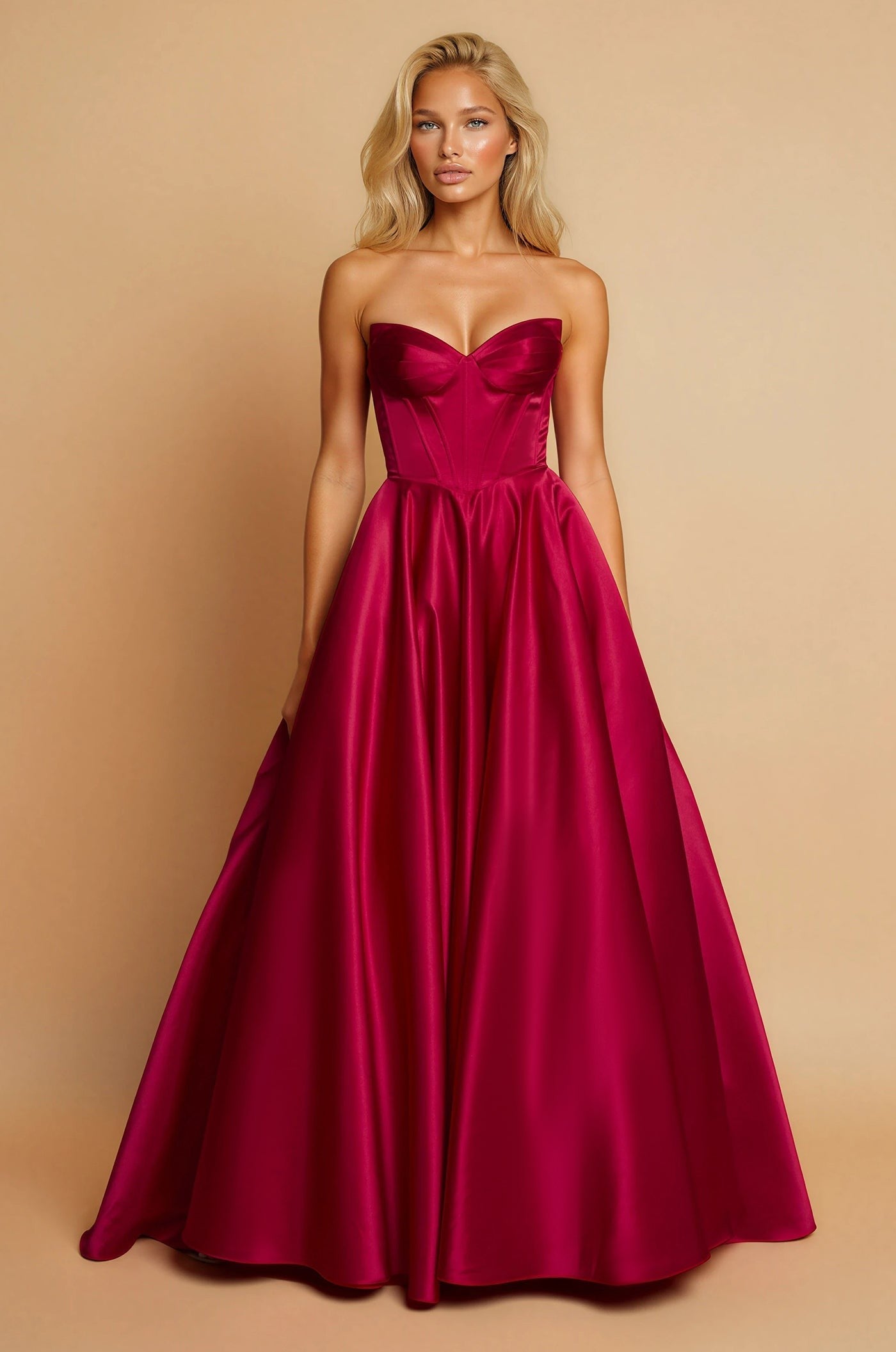Long Corset Prom Formal Ball Gown