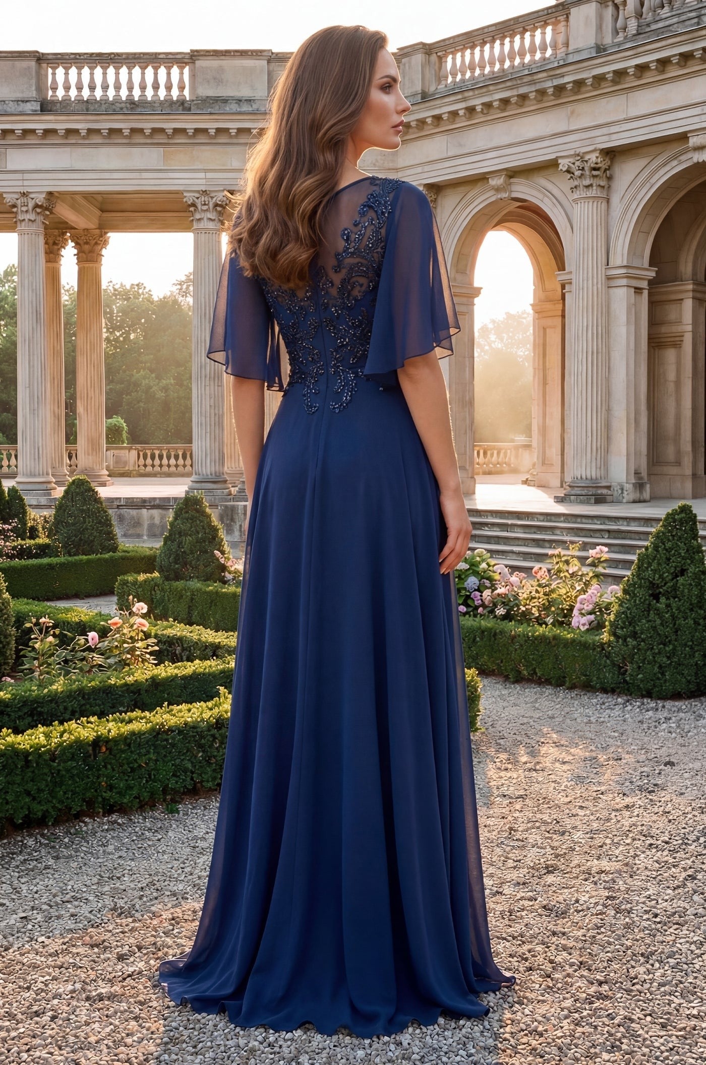 Short Sleeve Mother Of The Bride Dress