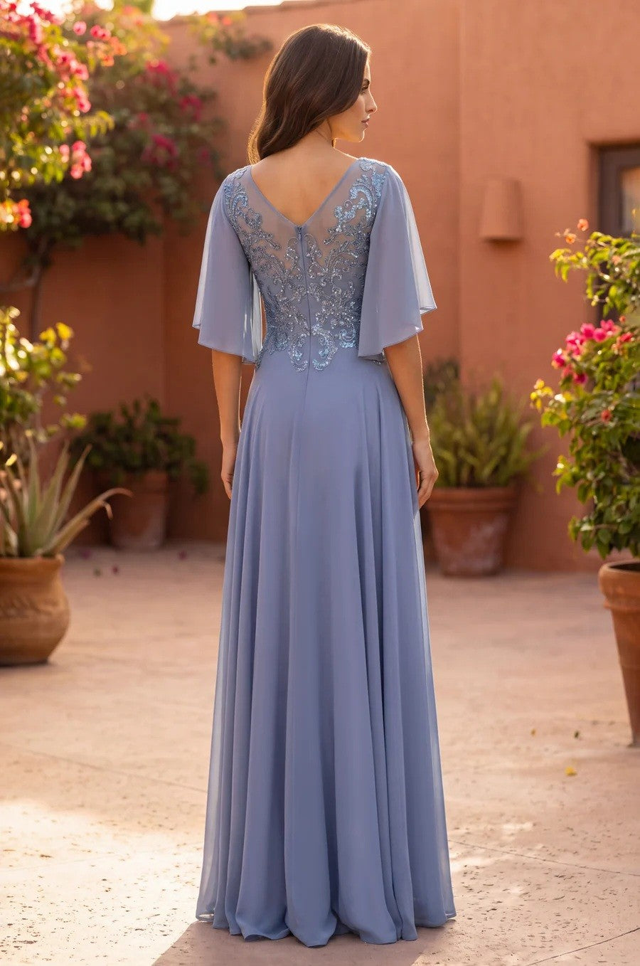 Short Sleeve Mother Of The Bride Dress