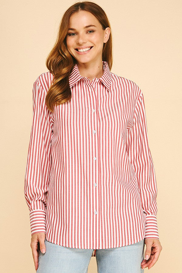 Bengal Striped Lawn Oversized Dress Shirt