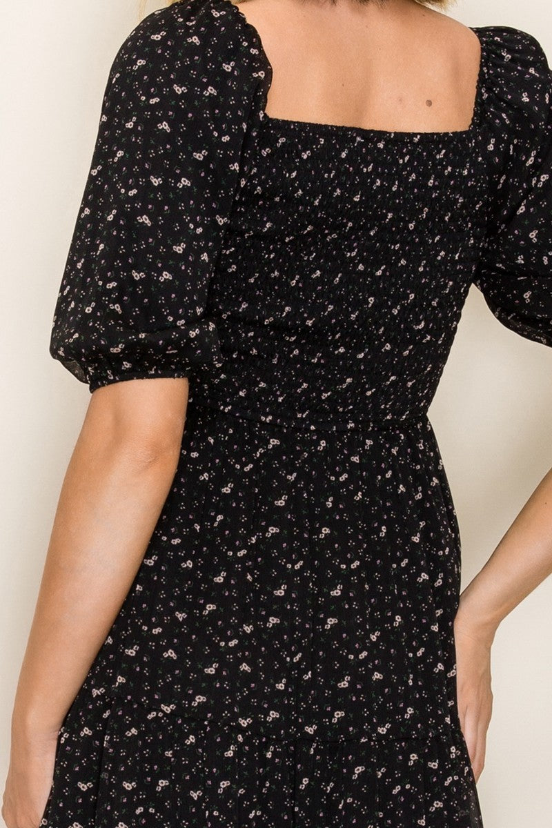Lace Trim Milkmaid Midi Dress