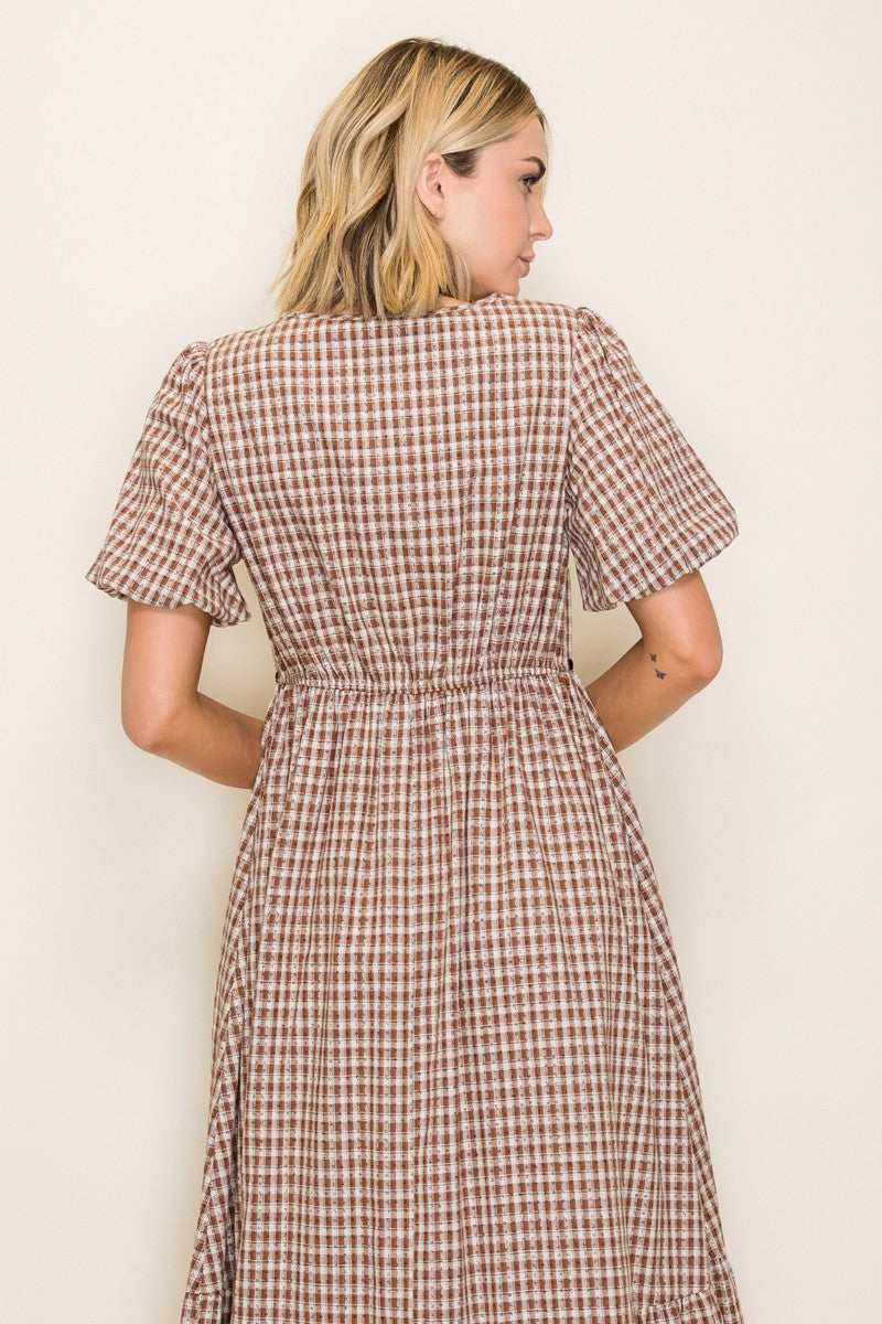 Contemporary Gingham Contrast Dress