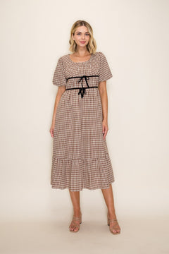 Contemporary Gingham Contrast Dress