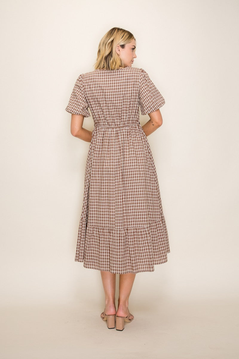 Contemporary Gingham Contrast Dress