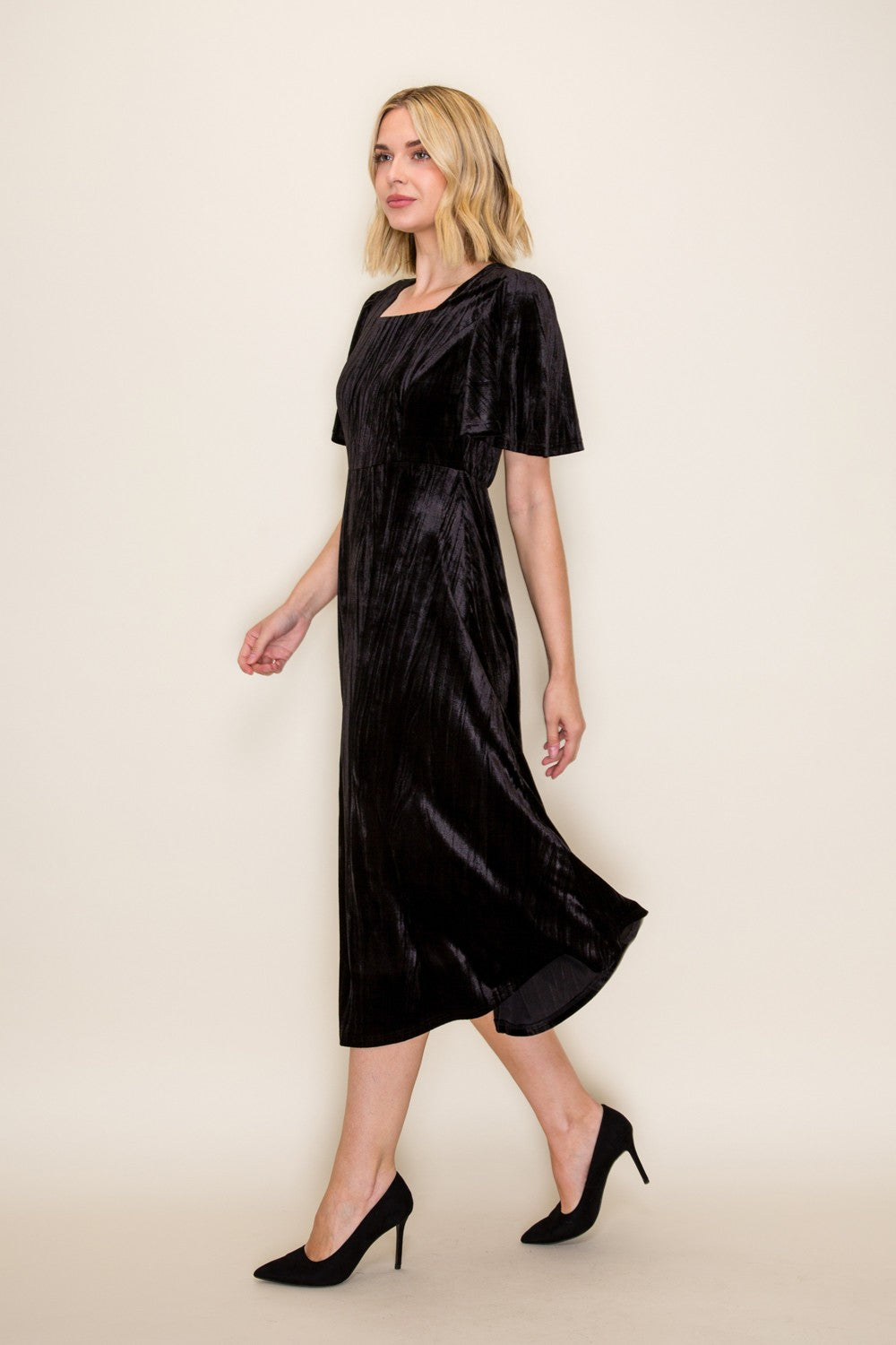 Classic Velvet A-line Dress