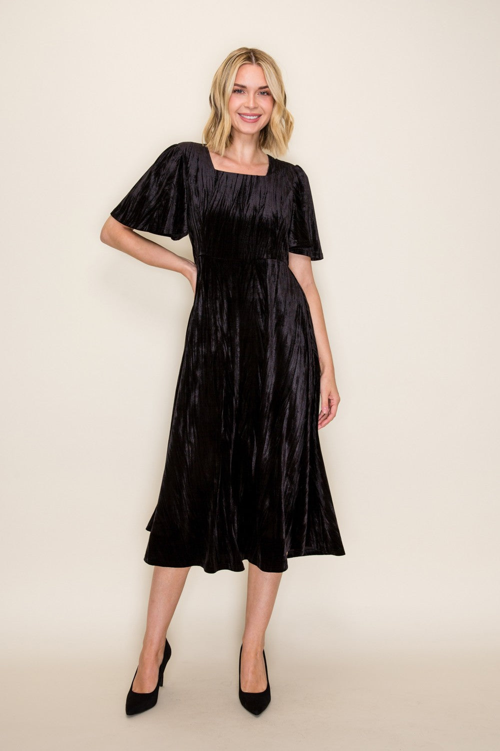 Classic Velvet A-line Dress