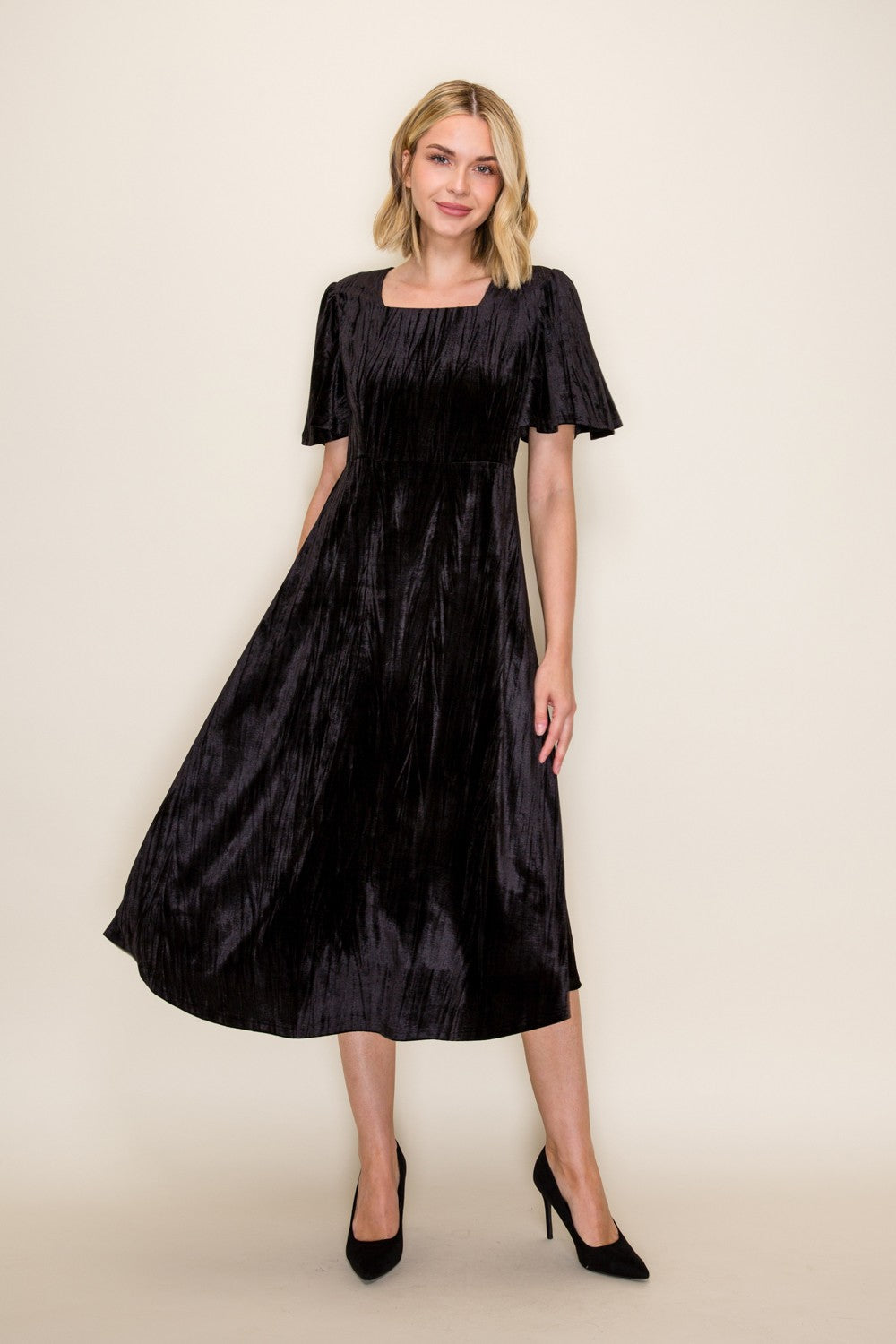 Classic Velvet A-line Dress