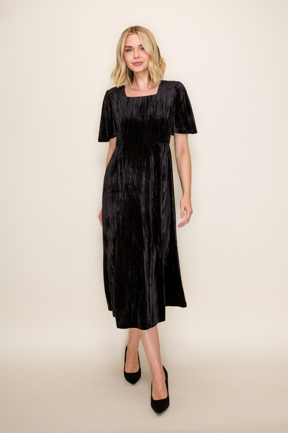 Classic Velvet A-line Dress Plus Size