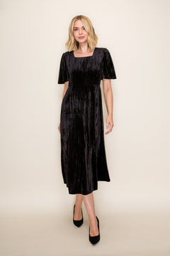 Classic Velvet A-line Dress Plus Size