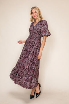 Printed Dress With Defined Waist Detail