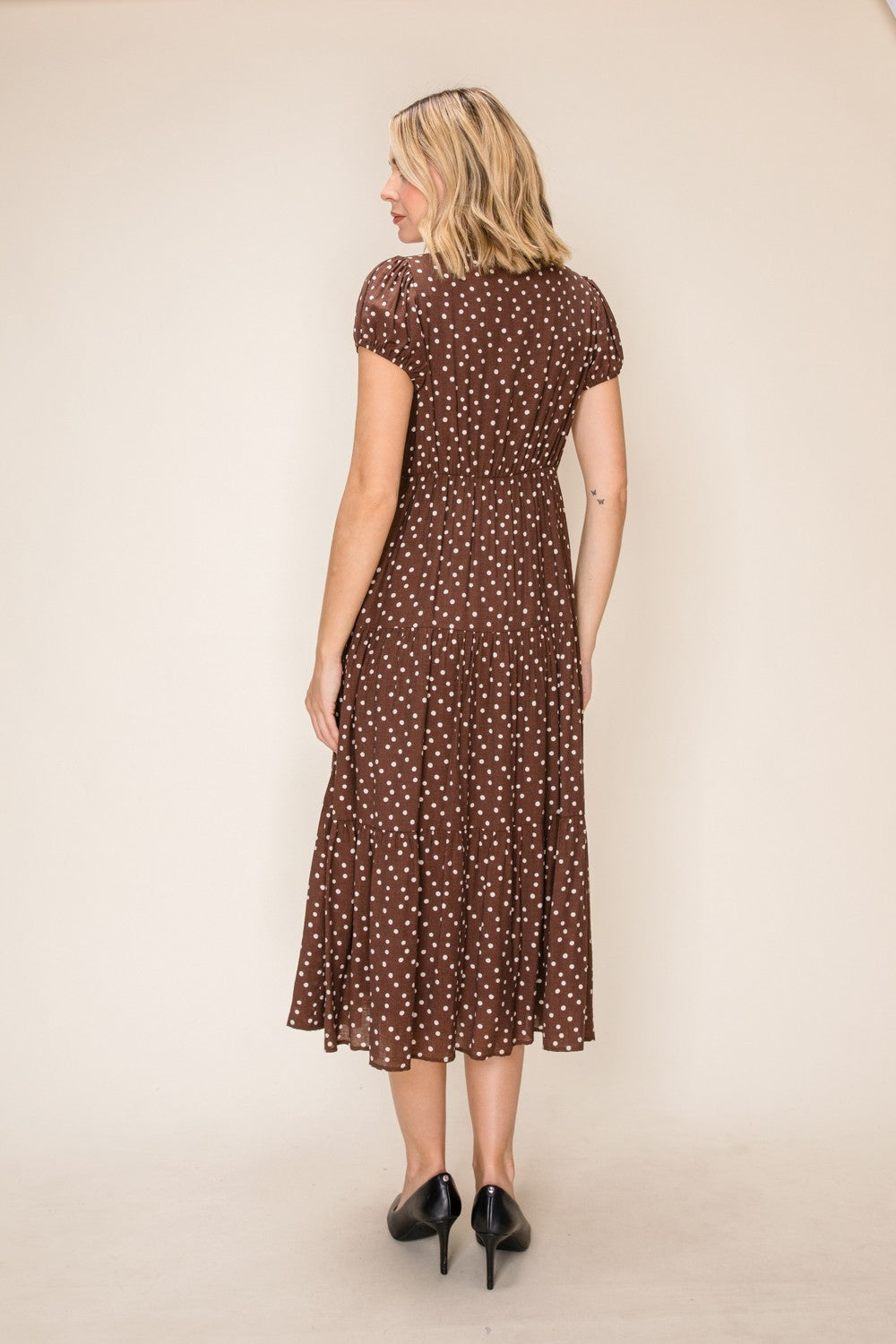 Sweetheart Polka Dot Tiered Dress