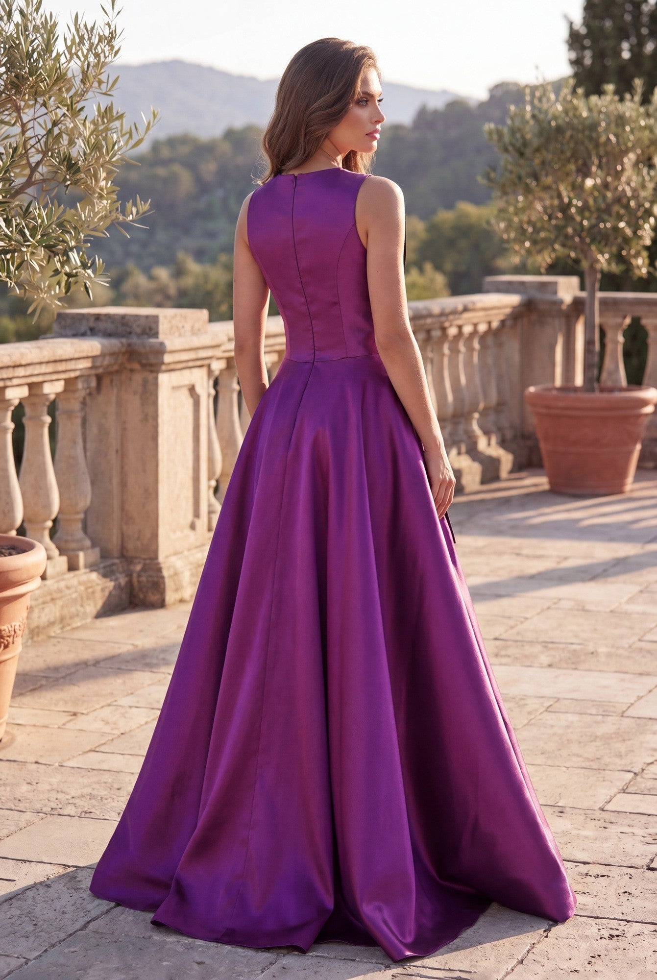 Long Formal Ball Gown With Statement Bow