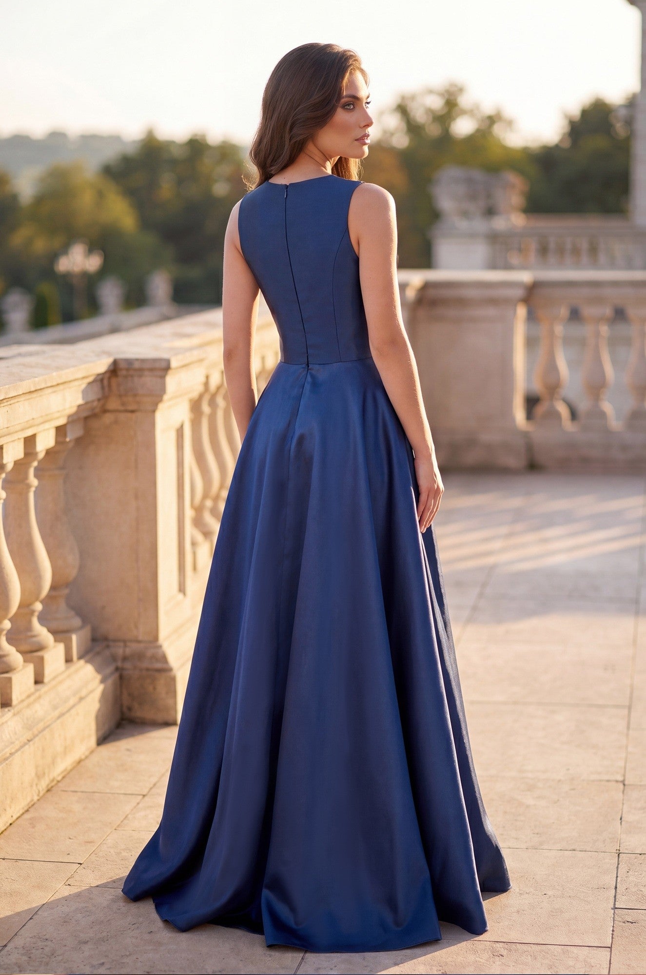 Long Formal Ball Gown With Statement Bow