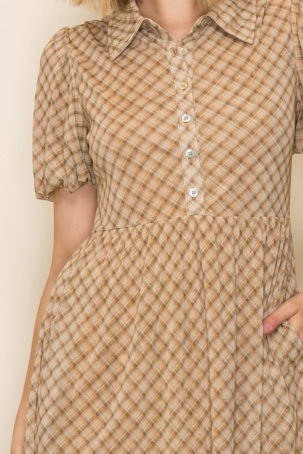 Collared Button-down Midi Dress