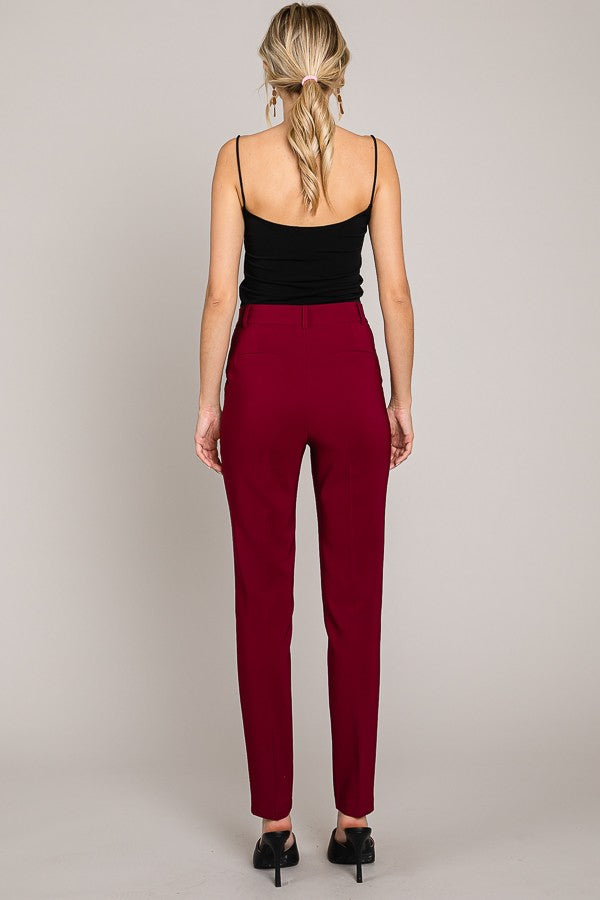 Ponte Tailored Slim Fit Tapered Trousers Pants