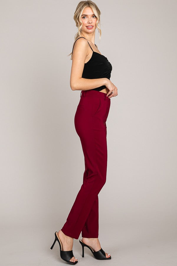 Ponte Tailored Slim Fit Tapered Trousers Pants