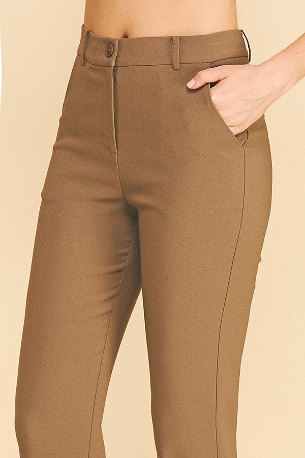 Ponte Tailored Slim Fit Tapered Trousers Pants