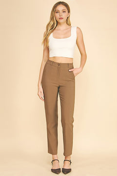 Ponte Tailored Slim Fit Tapered Trousers Pants