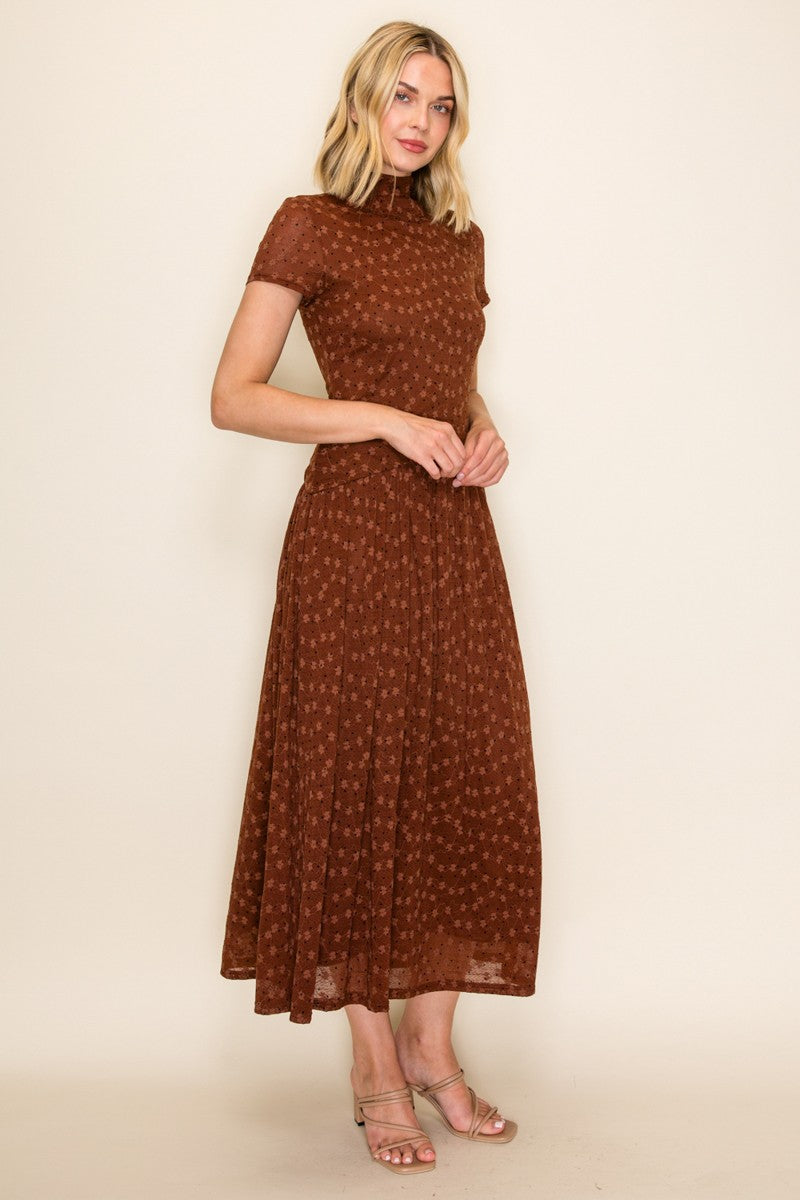 Asymmetrical Drop Ditsy Floral Dress