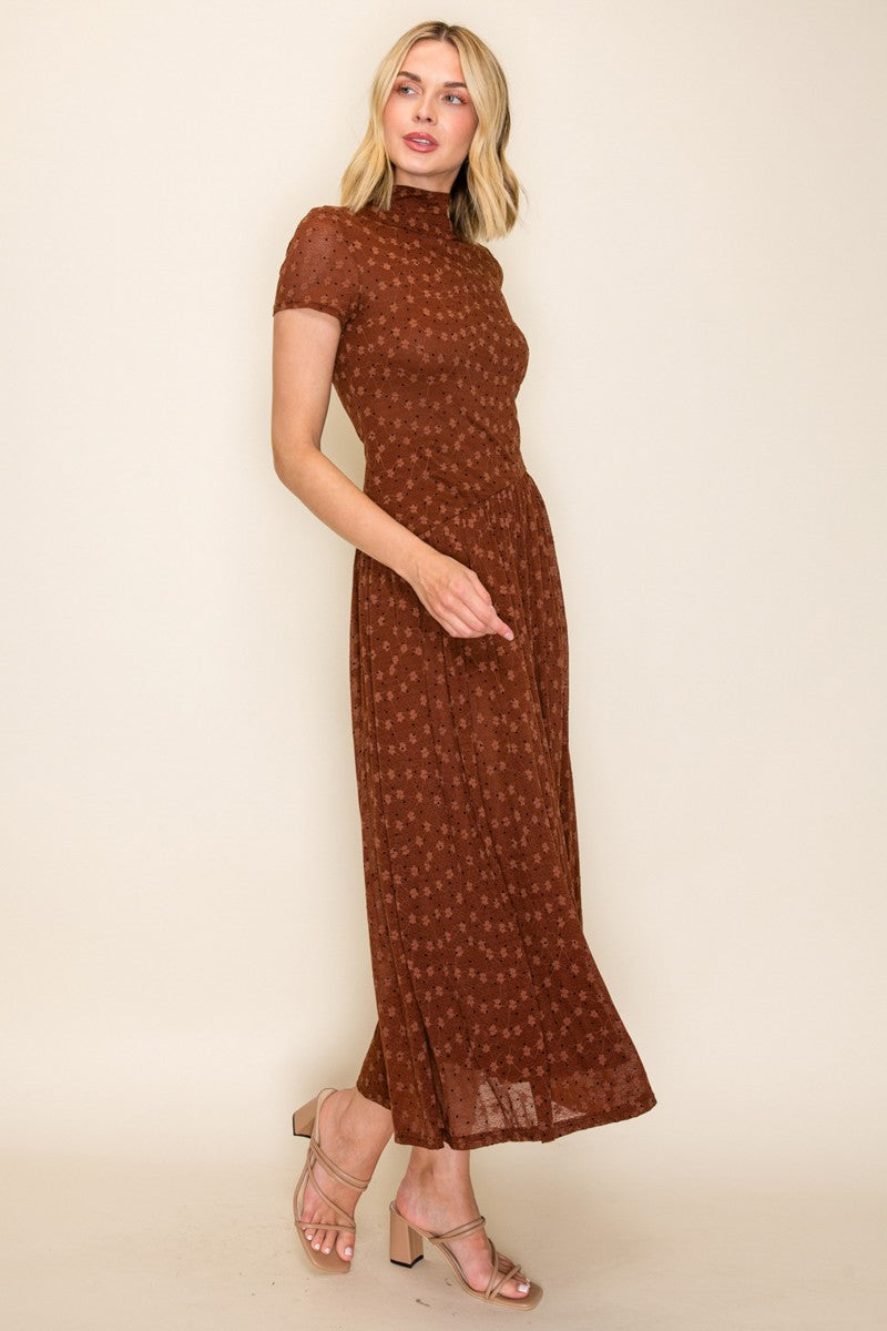 Asymmetrical Drop Ditsy Floral Dress